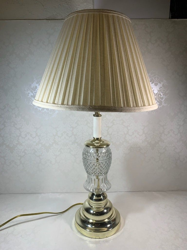 Vintage Crystal Lamp Wexford Cut Clear