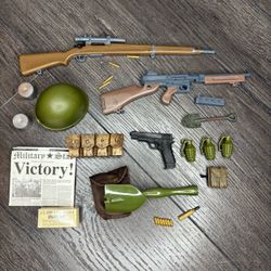 G.I. Joe Ultimate Soldier 1/6 Figure Accessories Mixed Lot Grenades Shovel Guns