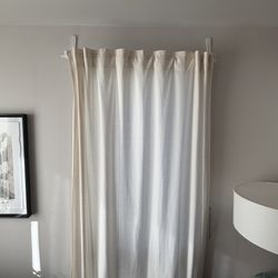 Ivory LENDA Curtain Panels – 55” x 84” – Set of 2