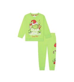 Dr. Seuss Unisex 4T The Grinch Toddler Printed Sweatshirt and Jogger Set