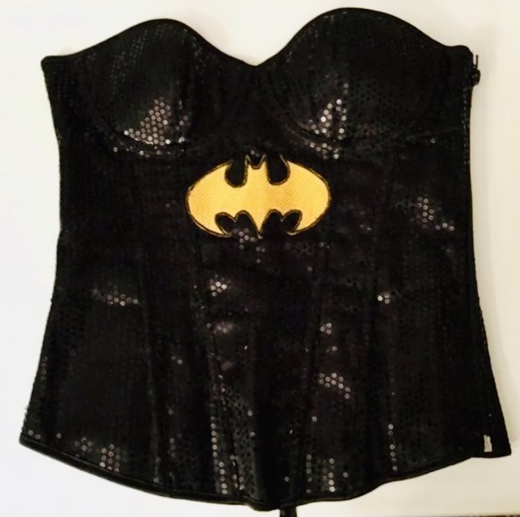 Batgirl Black Sequin Corset 