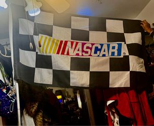 Barely used in excellent condition standing approximately 12 ft high with a 3x5 NASCAR Flag/banner !located off lake mead and Simmons area asking $20