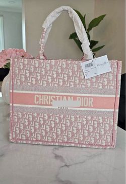 Christian Dior Book Tote Bag Pink