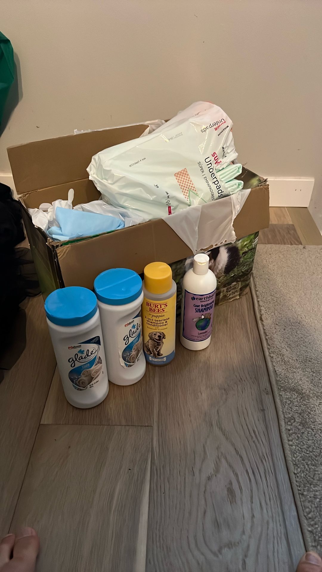 Pet Shampoo And Potty Pads