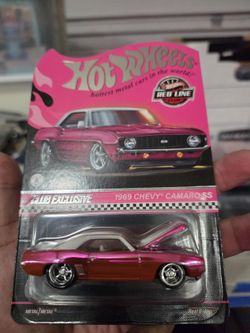 Hot Wheels RLC Pink 1969 Chevy Camaro SS