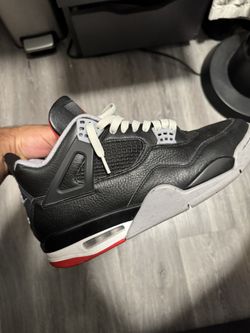 air jordan 4 bred leather reimagind  size 11