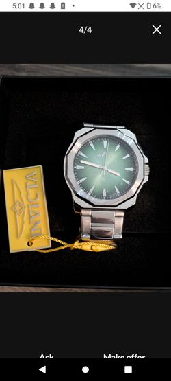 Invicta Speedway quartz green dial mens watch