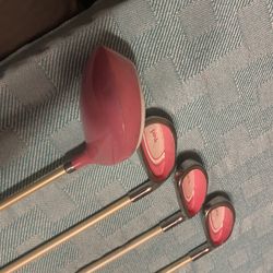 Women’s Pink Golf Clubs 5,7,9 & Driver Right Hand 