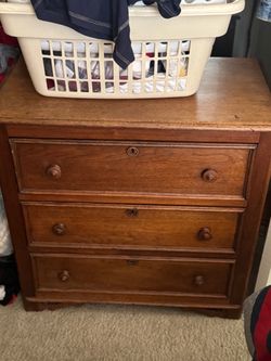 3 drawer antique dresser wooden