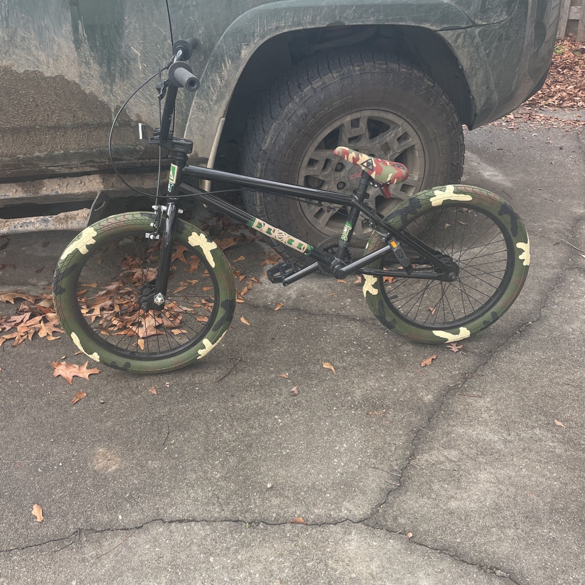 BMX Camo And Black Bike