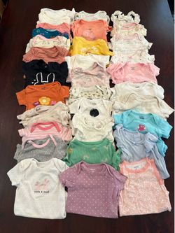 Baby Girl Onesie Bodysuit 0-3 months Lot of 32
