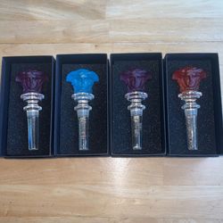 Versace x Rosenthal Discontinued Crystal Wine Stoppers