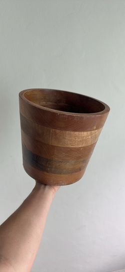 Wooden waste basket