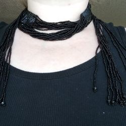 Seed Beads Scarf Necklace