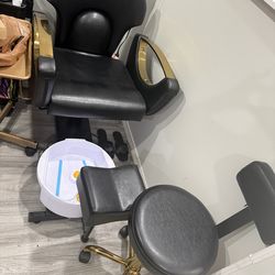 Pedicure chair and stool