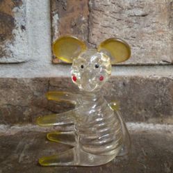 Vintage Small Lucite Mouse Figurine 
