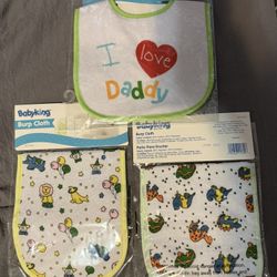 Baby Bib And Burp Cloth 
