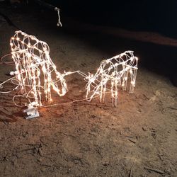 light up reindeer lawn art 