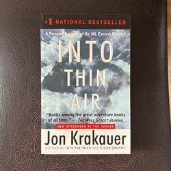 INTO  THIN  AIR  By: Jon Krakauer