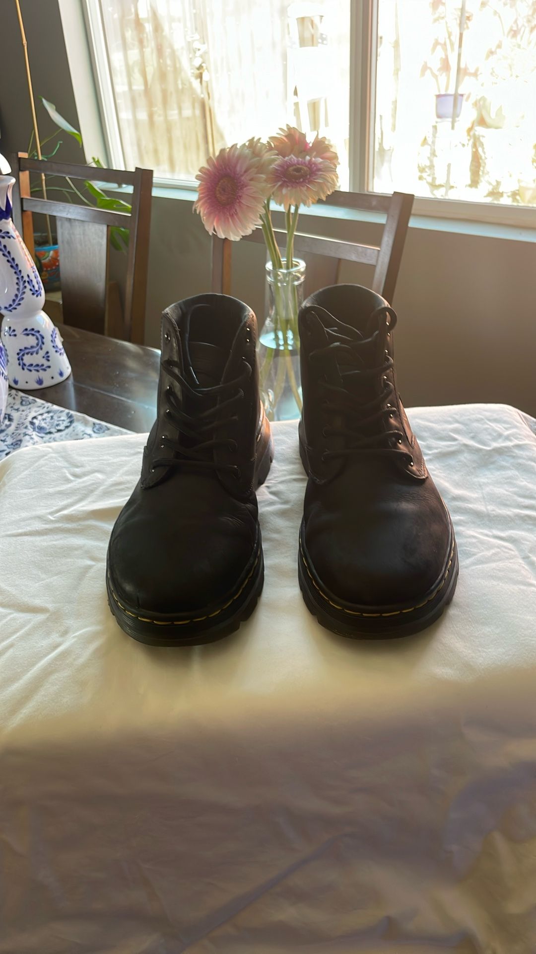 Dr. Martens Unisex Adult Black Leather Boot Size 8