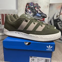 ADIDAS Adimatic IE9864 Olive Green / Beige Sneakers Size 13