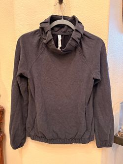 Lululemon Women Gray After All Pullover Athletic Cowl Neck Sweatshirt Size 4