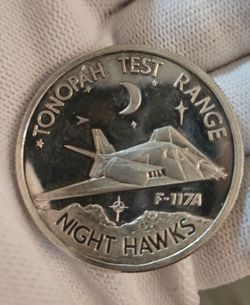 1 oz .999 Silver Round 4450th Tactical Group Tonopah Test Range F-1-Super Rare