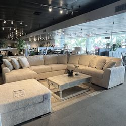 Ivory 4PC Chaise Sectional Couch