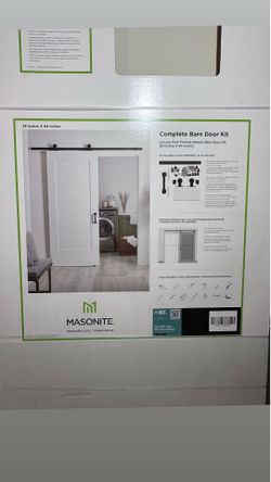 Masonite 36x84 White Sliding Barn Door Kit NEW / Puerta Corrediza
