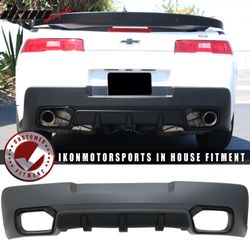 Fits 2014-2015 Chevrolet Camaro Rear Lower Bumper Cover Conversion W/Diffuser Fin PP