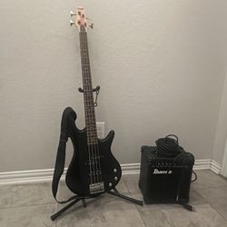 Bass Guitar With Amp
