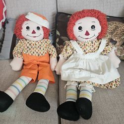 Raggedy Ann & Andy Dolls 24"