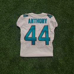 2017 Game Worn Stephone Anthony #44 Miami Dolphins Nike Away Jersey – Authentic NFL Rare collectors jersey. - long jersey and has number of authentici