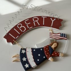 Wooden Liberty Hanging Decoration
