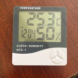hygrometer clock, alarm and humidity 
