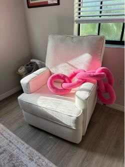 Linen 360 swivel fully extendable recliner