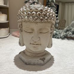 Buddha Stone Head Plant Holder