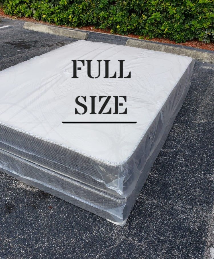 NEW FULL SIZE SET MATTRESS AND BOX SPRING-2PC