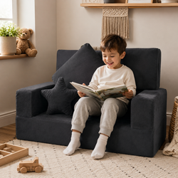 Black Foam Kids Sofa