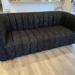 New Boucle Couch / Love Seat.  Black, Grey, Beige.  82x34x31H; 63x34x31H.  Free Delivery!