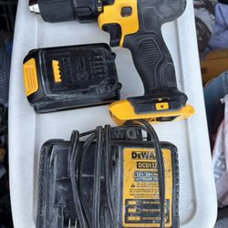 Dewalt Drill, Battery, And Charger