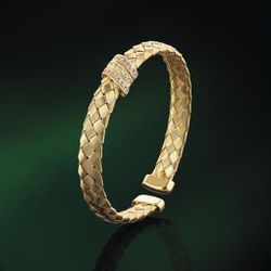 Stauer Italiano Fantasia Gold Woven Bracelet 