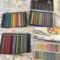 Watercolor Pencils, Oil Pastel Kits