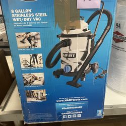 Hart 8 Gallon Stainless Steel Vacuum 