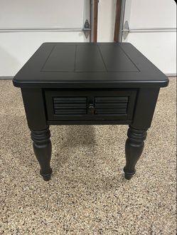 Black wood table