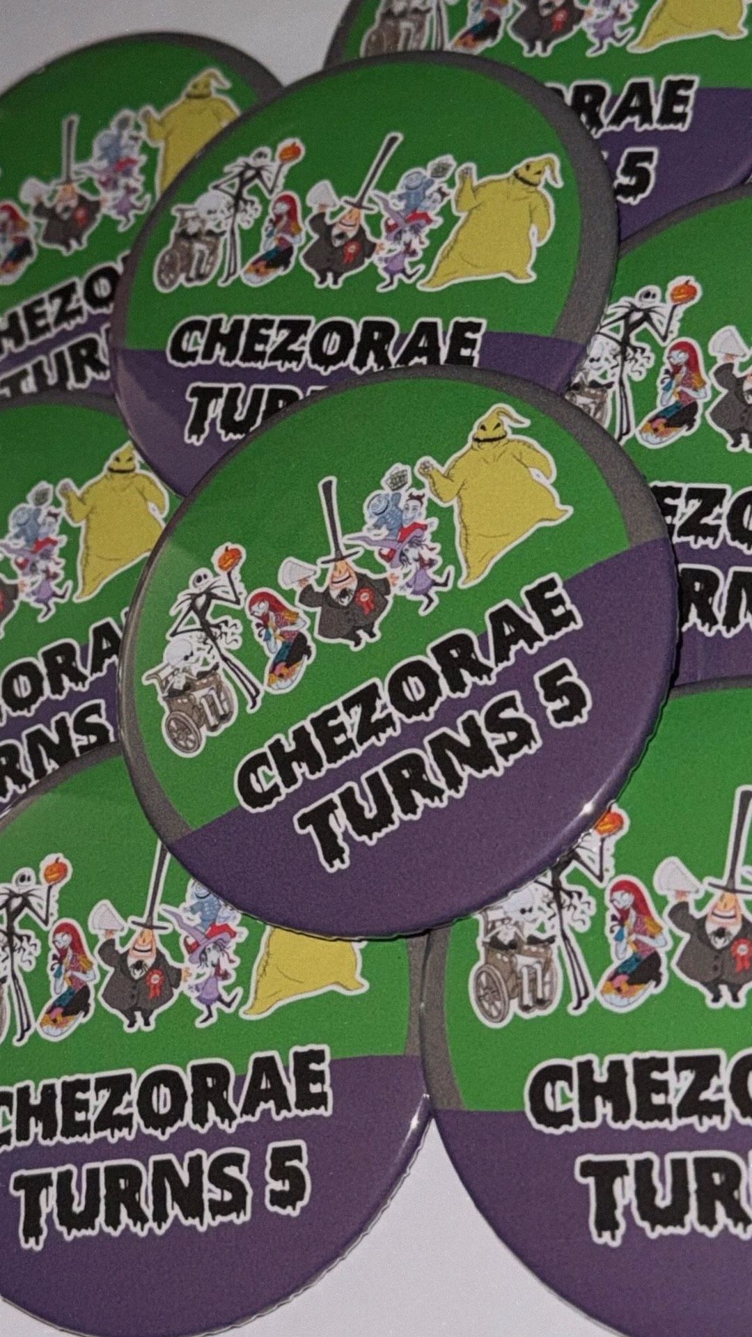Custom nightmare before Christmas buttons