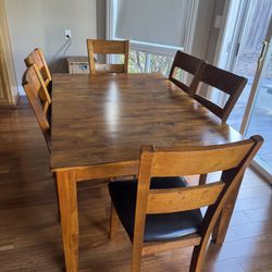 Extensible Dining Table + 6 Chairs