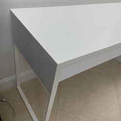 White Computer Table Or Console Table 
