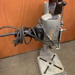 Vintage Sears Craftsman 1/2” Electric Drill With Drill Press Attachment 