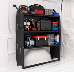 Cargo van shelving storage system